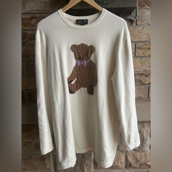 DOLLS KILL DELIA’S On Cloud Fine Oversized Intarsia Sweater Or Dress Size Large - Picture 9 of 16